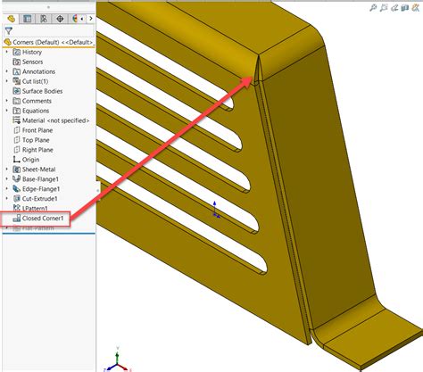 sheet metal corners solidworks|bending drawing sheet metal.